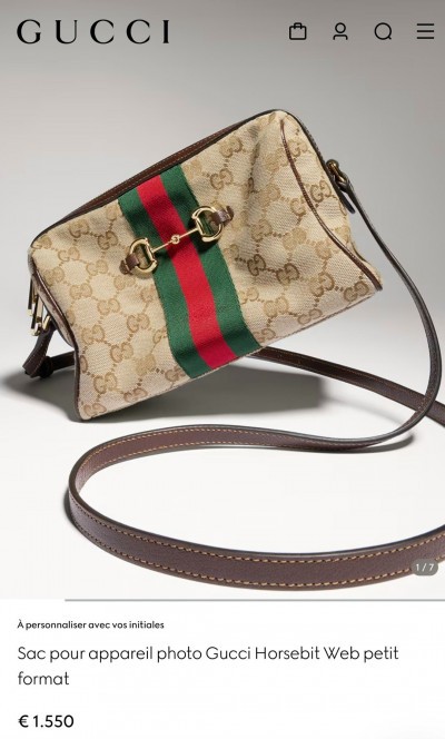 Сумка Gucci Horsebit Web mini